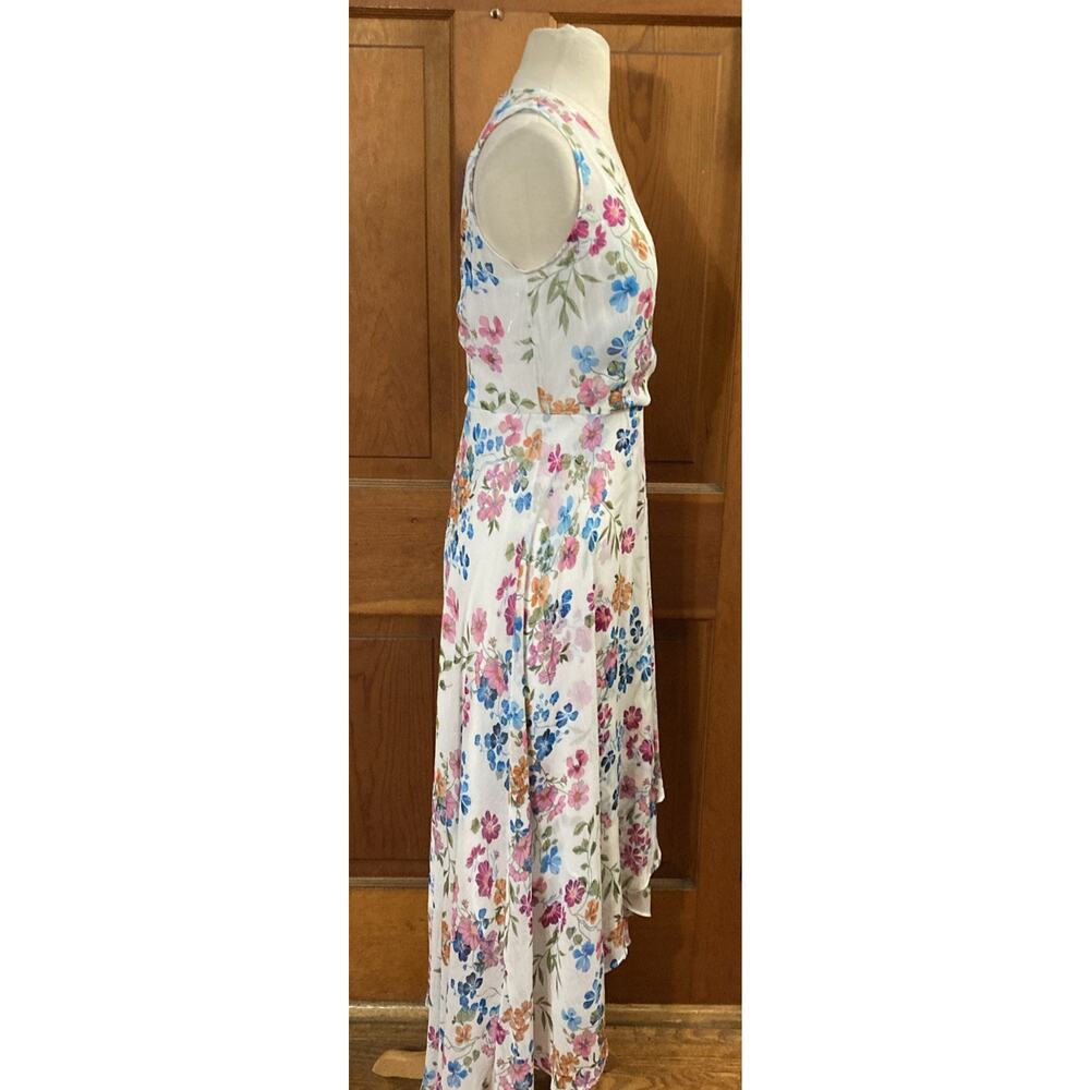 Calvin Klein Surplice Floral Print Dress Sz 6 Fairy Cottage Wedding Guest Easter - Picture 7 of 13